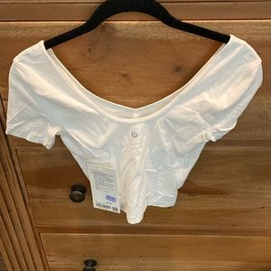 White lululemon align tee.  New
